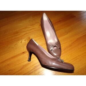 Enzo Angiolini brown leather heels‎ size 8 Excellent condition